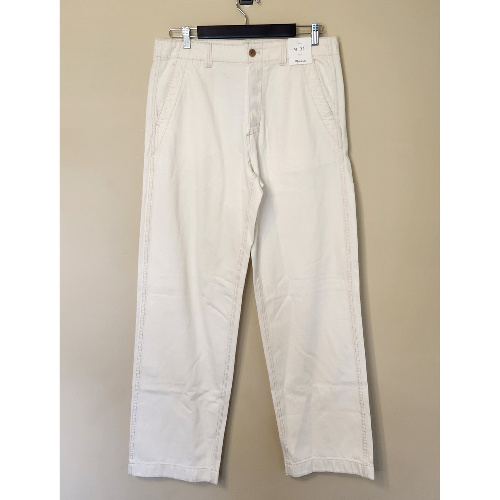 Madewell Mens Patch Pocket Jeans Summer Denim Off White Denim 31X31 NWT - Picture 3 of 8